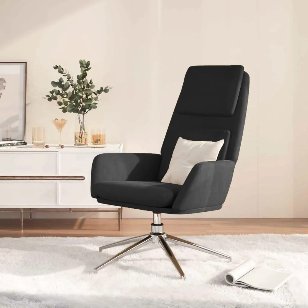341327 vidaXL Scaun de relaxare, negru, piele întoarsă artificială