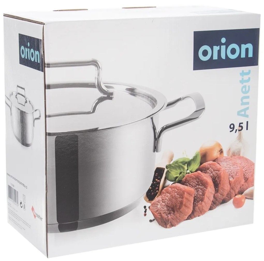 Oală din oțel inoxidabil cu capac Orion Anett 9,5 l, 9,5 l
