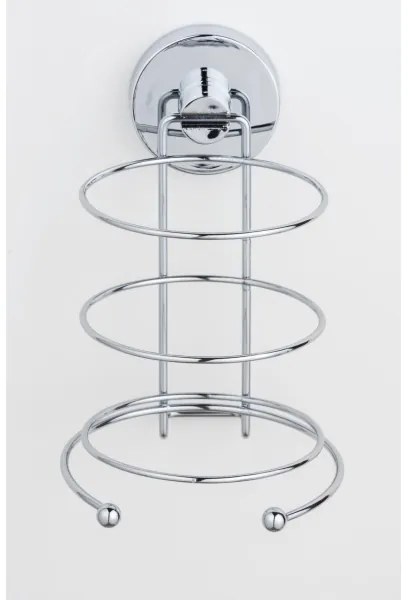 WENKO 20896100 - Suport pentru uscător de păr VACUUM-LOC MILAZZO 12x17 cm, crom lucios