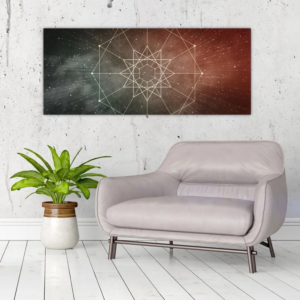 Tablou - Dodecagrama cosmică (120x50 cm)