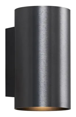 Lampă de perete modernă Gunmetal Rotundă cu 2 lumini GU10 50mm - Sandy