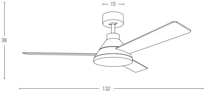 Lustra LED cu Ventilator si telecomanda Olalla maro/lemn