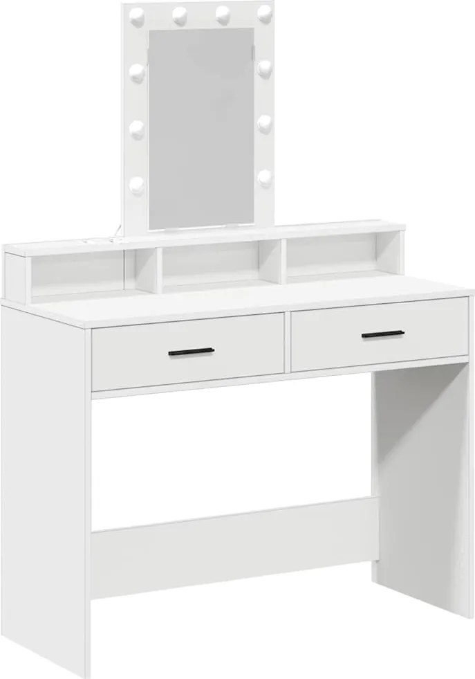 vidaXL Masă de Machiaj cu sertar Alb 100 x 41 x 140 cm Lemn compozit