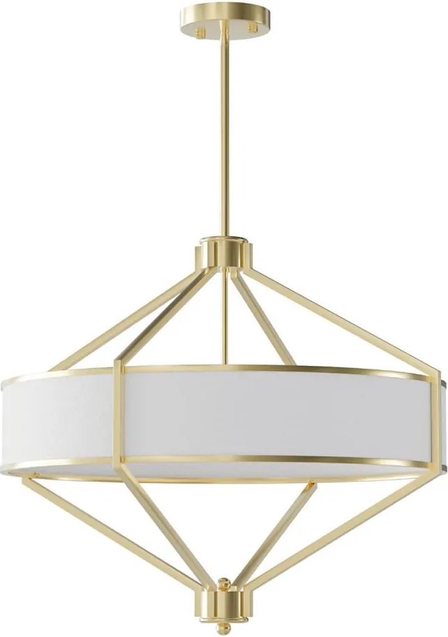 Open Design OR85839 - Lustră pe tijă ZUNDO 4xE27/15W/230V alamă/alb