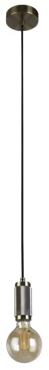 Searchlight 77651AB - Pendul suspendat pe cablu SUSPENSION 1xE27/60W/230V alamă