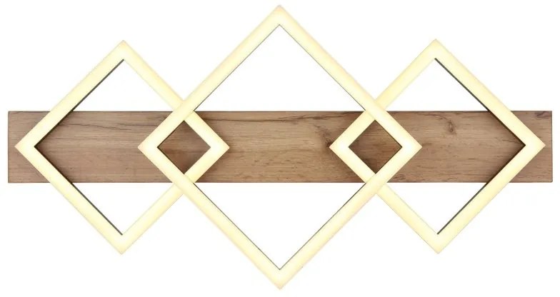 Plafoniera LED design industrial Beatrix negru, maro 61x31cm