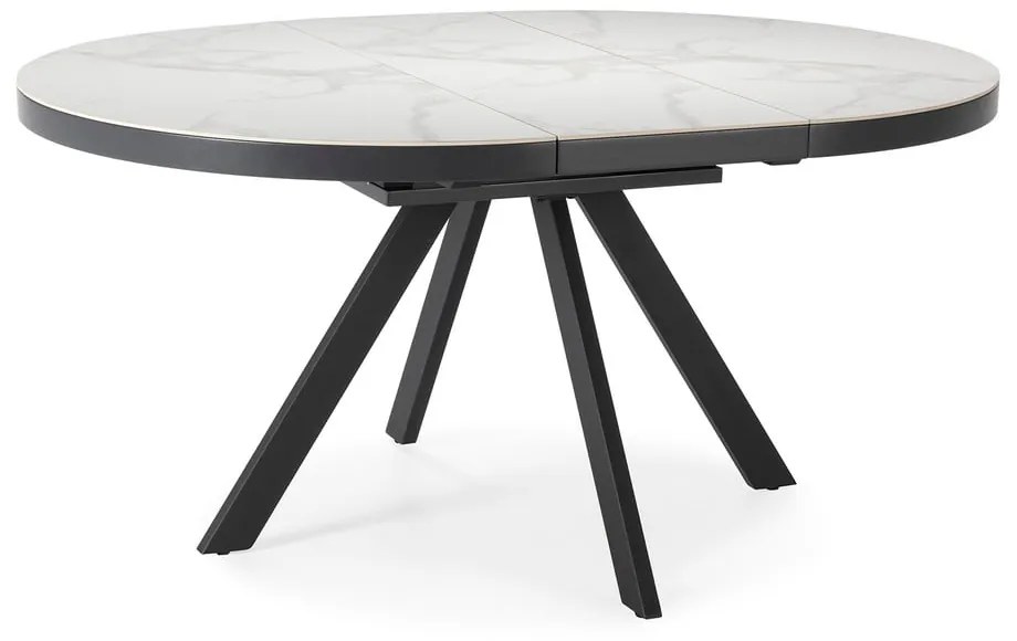 Masă de dining rotundă extensibilă cu blat ceramic cu blat suplimentar ø 120 cm Bela – Marckeric