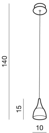 Azzardo AZ2847 - DALMATIA Lampă suspendată LED pe cablu, 5W, 230V
