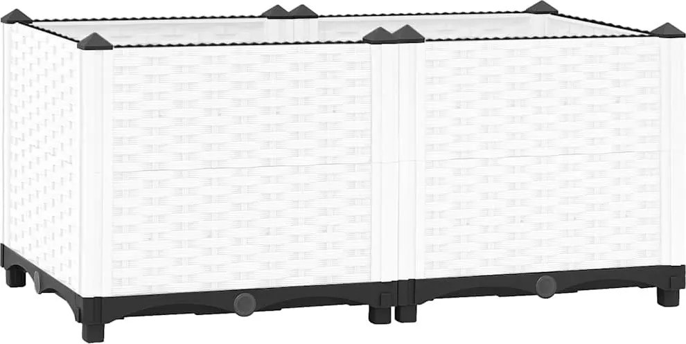 vidaXL Strat înălțat, 80x40x38 cm, polipropilenă