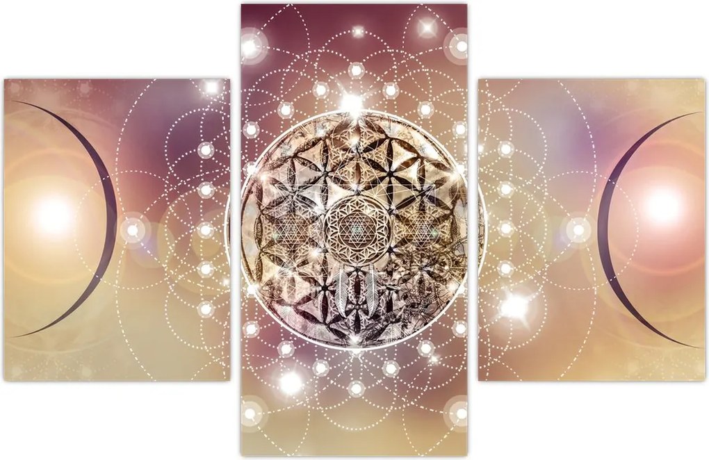 Tablou - Mandala cu elemente (90x60 cm)