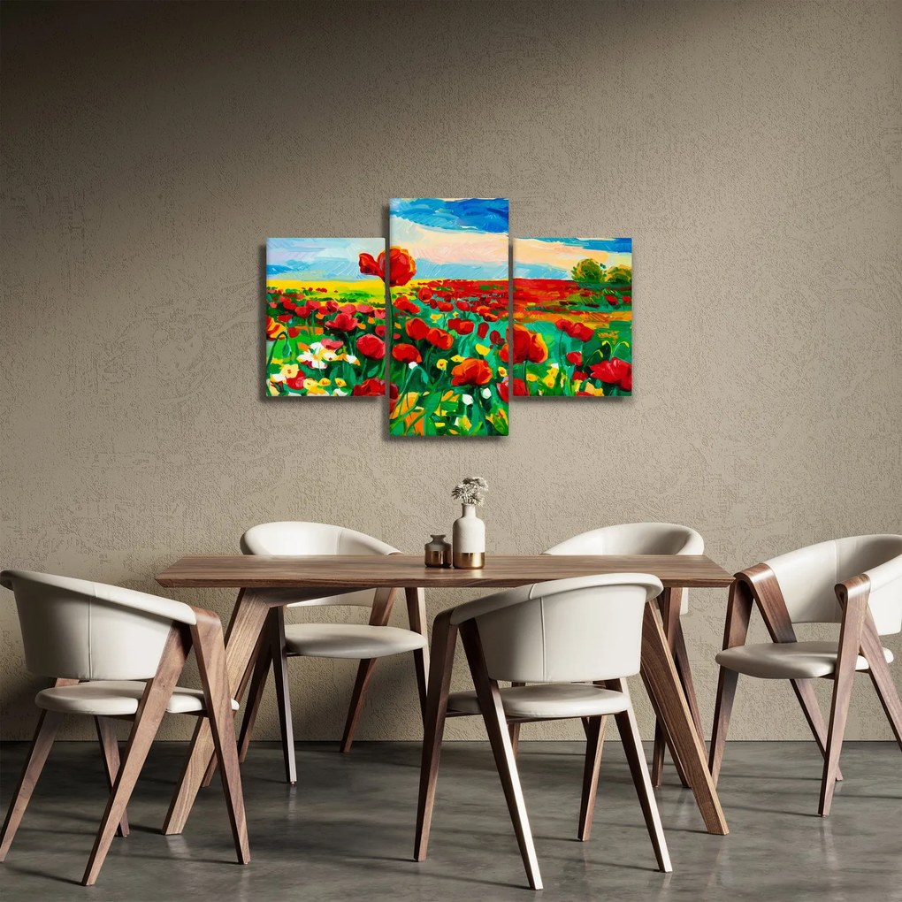 Tablou - Câmp cu maci (90x60 cm)