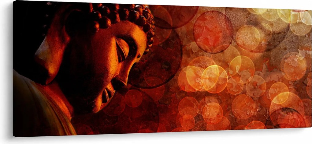 Tablou - Buddha în nuanțe roșii (120x50 cm)