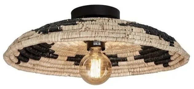 Plafoniera eco din iarba de mare Andros, negru/natur/alb