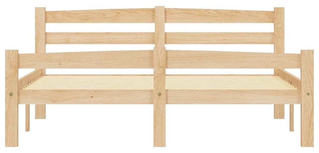 Cadru de pat cu 4 sertare, 140 x 200 cm, lemn masiv de pin Maro, 140 x 200 cm, 4 Sertare
