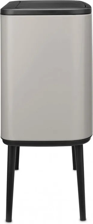 Cos de gunoi Brabantia Bo Touch 1010451, 36 L, Deschidere lina si silentioasa, Deschidere larga, Gri deschis