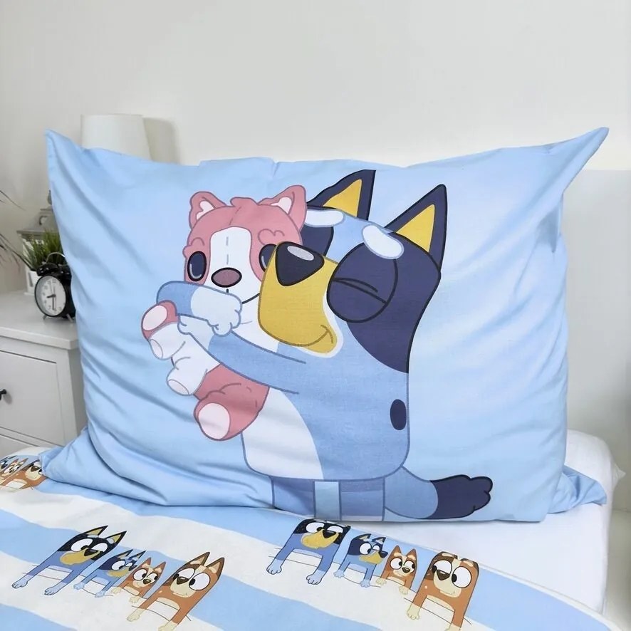 Jerry Fabrics Lenjerie de pat din bumbac Bluey, 140 x 200 cm, 70 x 90 cm
