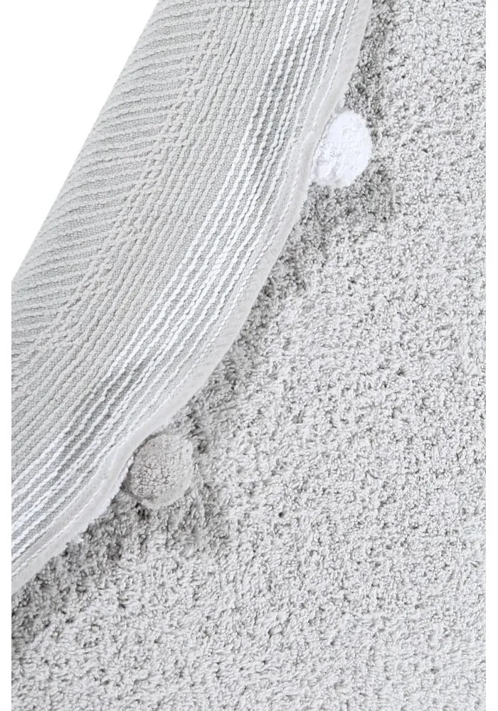 Covor pentru copii gri deschis lavabil/țesut manual din bumbac ø120 cm Bubbly – Lorena Canals