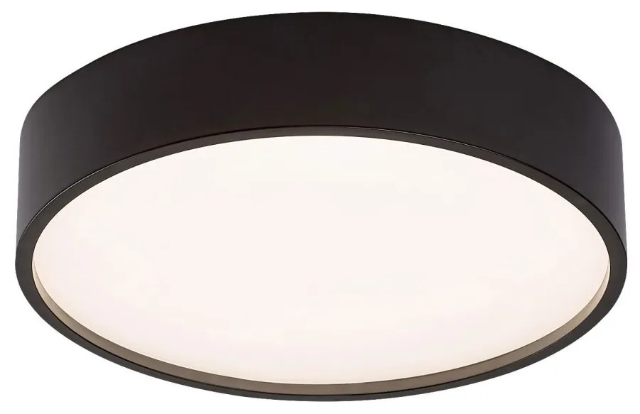 Plafoniera LED cu senzor de miscare si protectie IP44 Larcia negru, 28cm