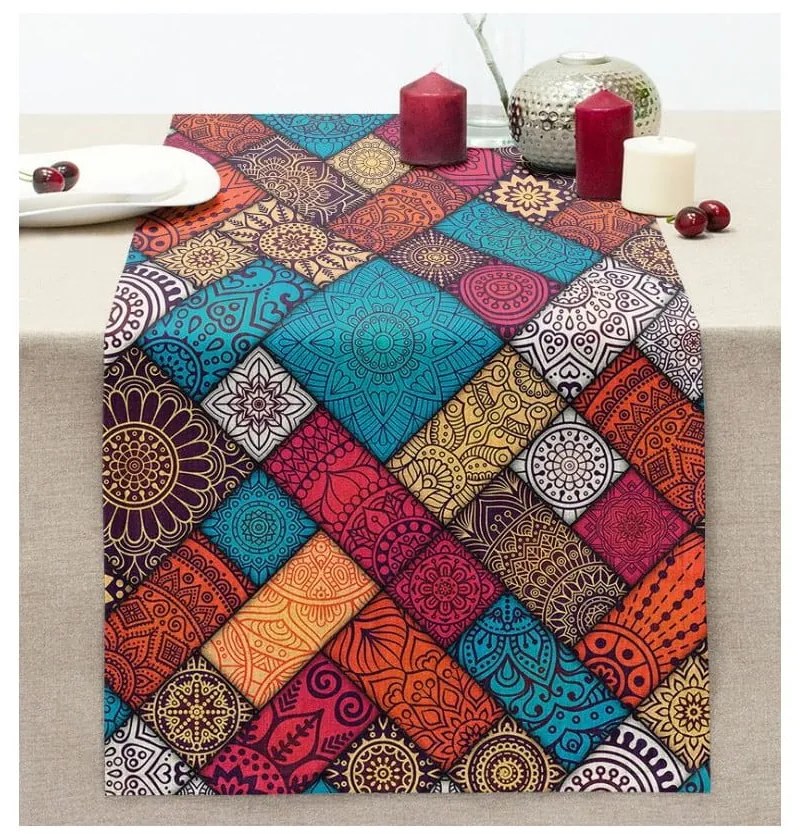Napron de masă 40x130 cm Mandala Tiles – Mila Home