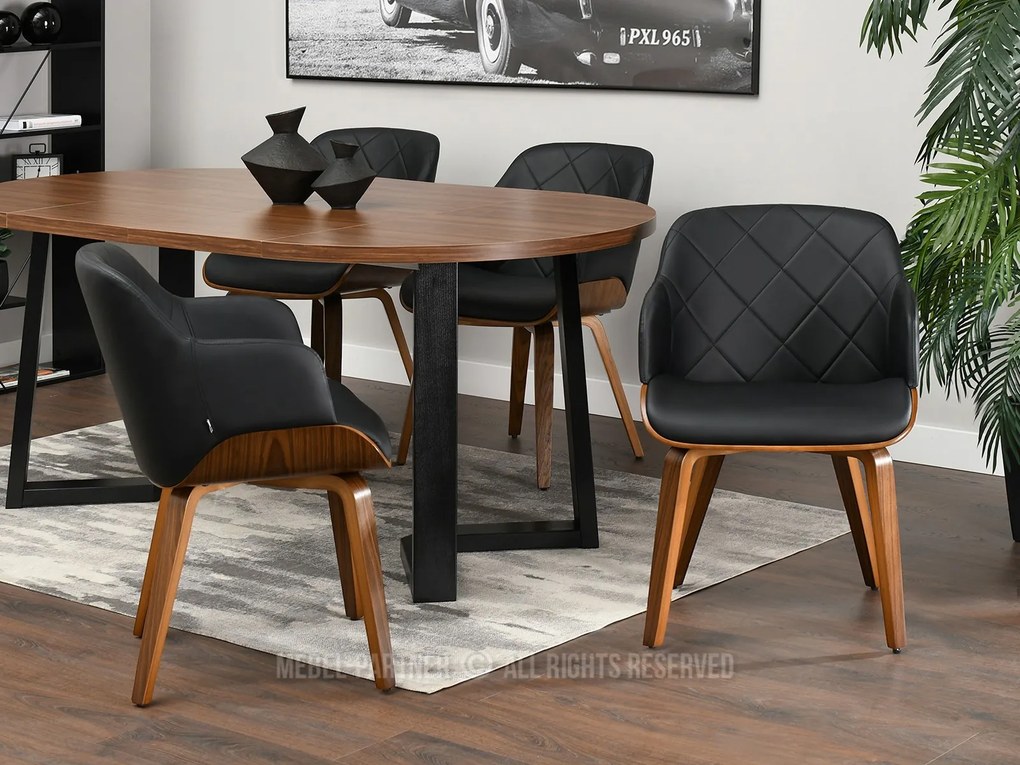 Scaun Sorien K (negru + nuc). 1111268