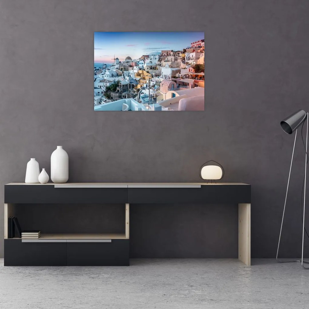 Tablou - Amurg în Santorini (70x50 cm)