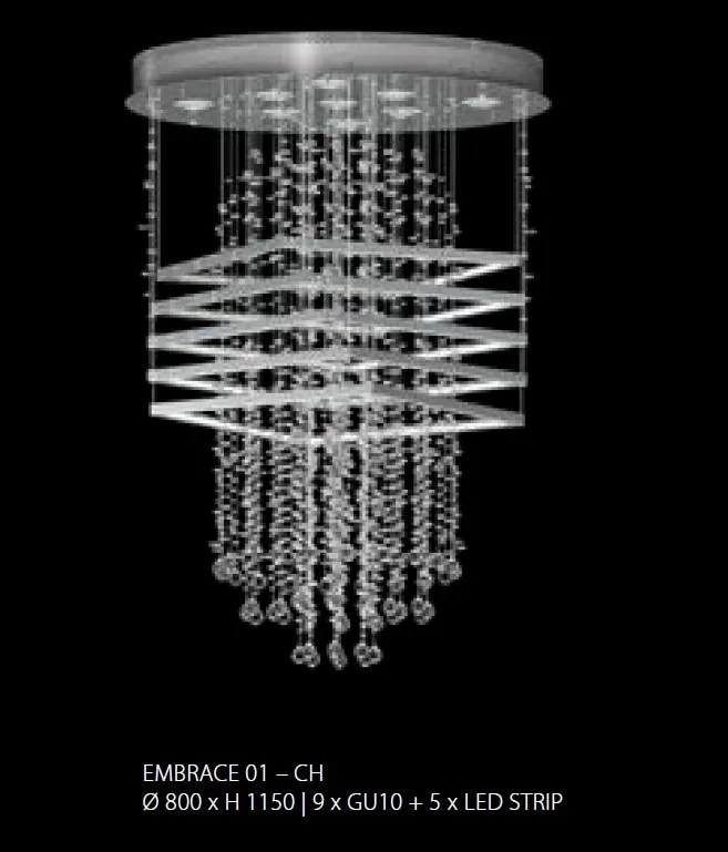 Lustra moderna Vision design LUX Cristal Bohemia Exclusive EMBRACE 01
