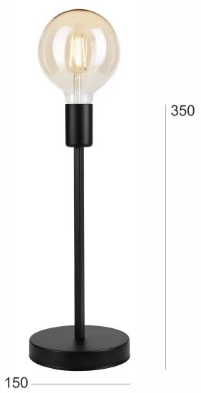 Lampă de perete ASTRID 1xE27/60W/230V negru mat