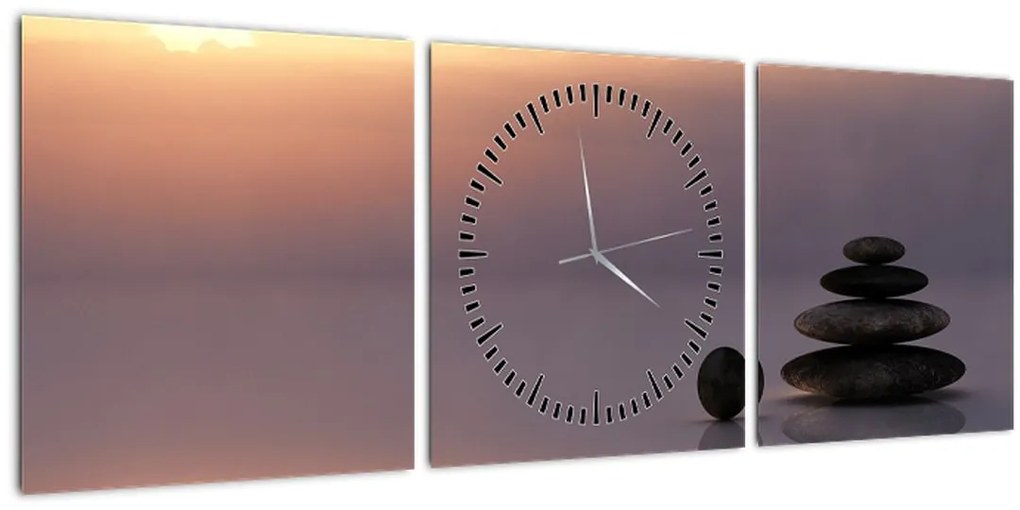 Tablou - Echilibru (cu ceas) (90x30 cm)