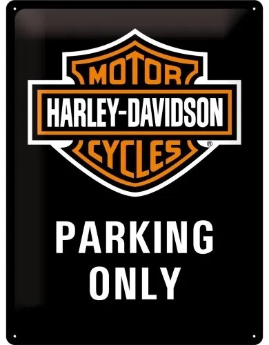 Placă metalică Harley Davidson - Parking Only