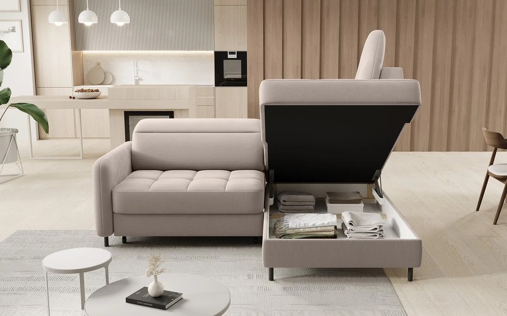 Colțar lemn masiv Bari Personalizabil Extensibil 208x160cm - Sola 18, Colțul în dreapta