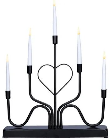 Sfeșnic metalic Solight LED , 5x LED, 40 cm, 2x AA