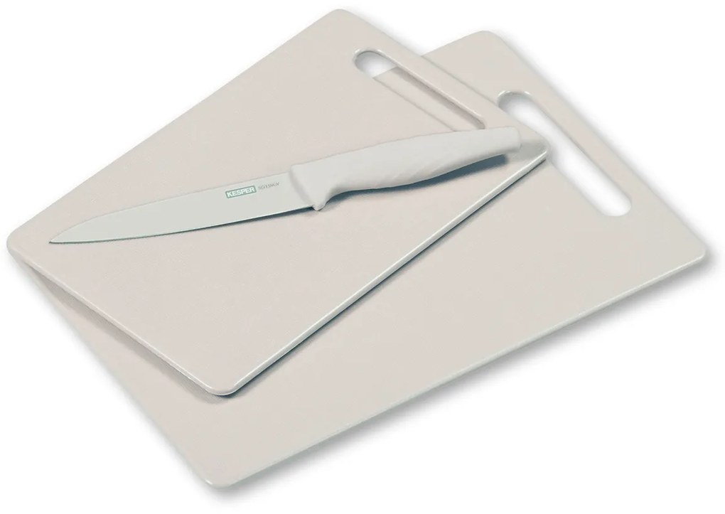 Un set de două tocatoare cu un cuțit, Kesper