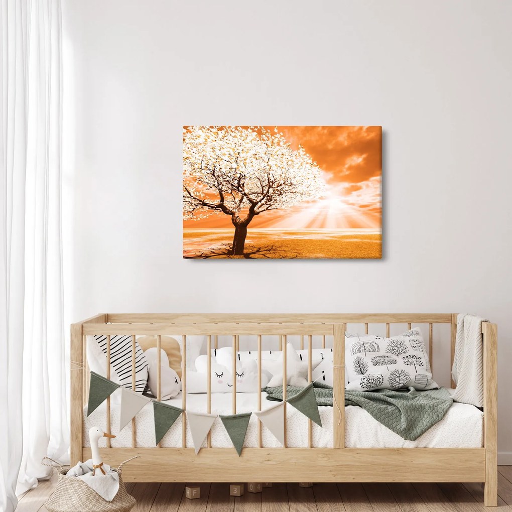 Tabloul cu pomul portocaliu (90x60 cm)