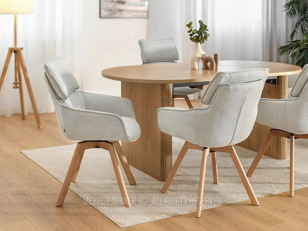 Scaun Doris (gri + stejar). Promo -8%. 1111033