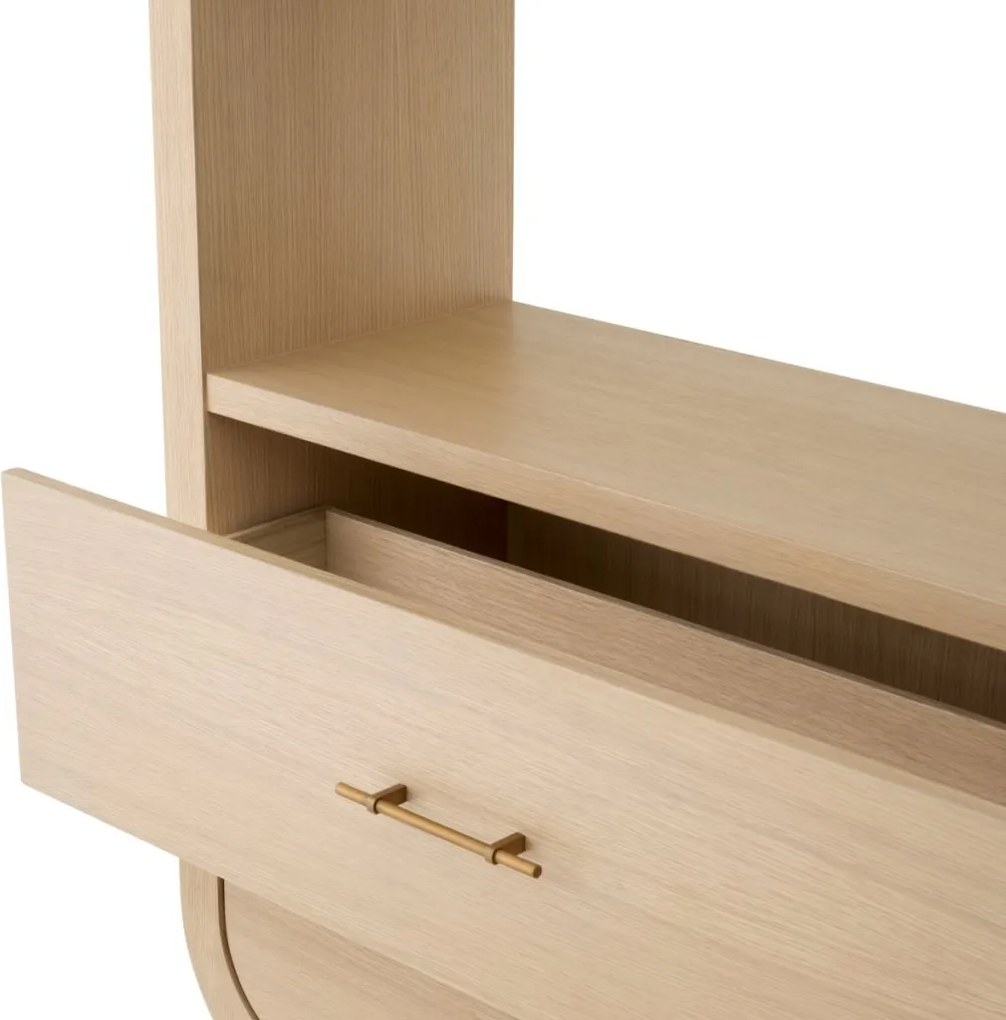 Dulap cu Rafturi design LUX, Furnir stejar, Natur, Quinton