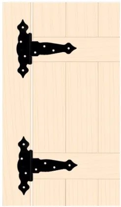 Balamale decorative pentru porti model ZTO (Dimensiuni: 200x50x190x2.5 mm)