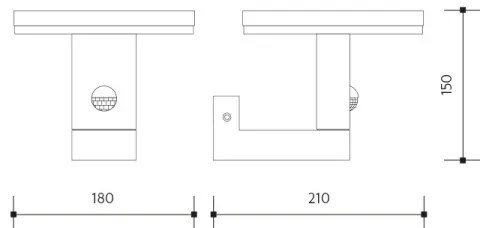 Aplică LED de exterior cu senzor BARI LED/10W/230V 4000K IP54 antracit