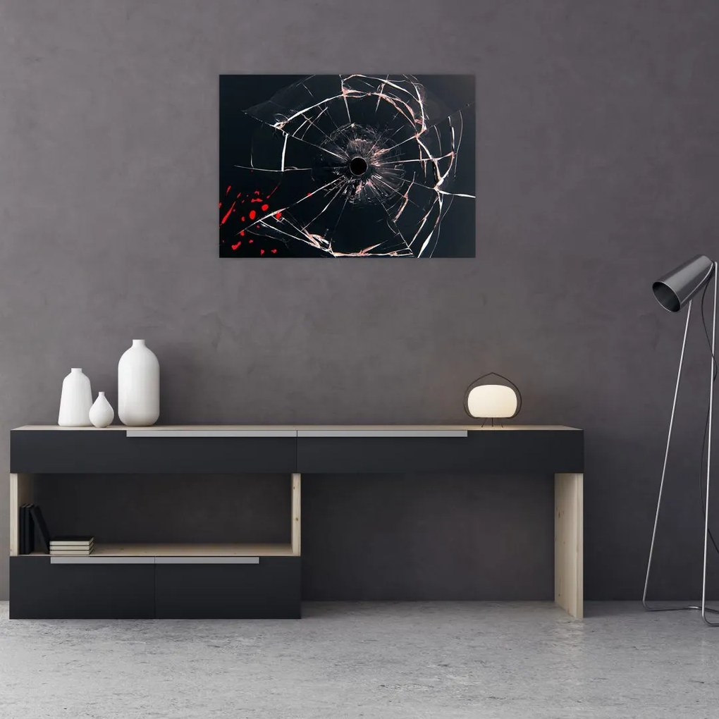 Tablou abstract - sticla spartă (70x50 cm)