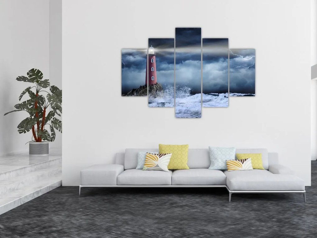 Tablou - Far pe stâncă (150x105 cm)
