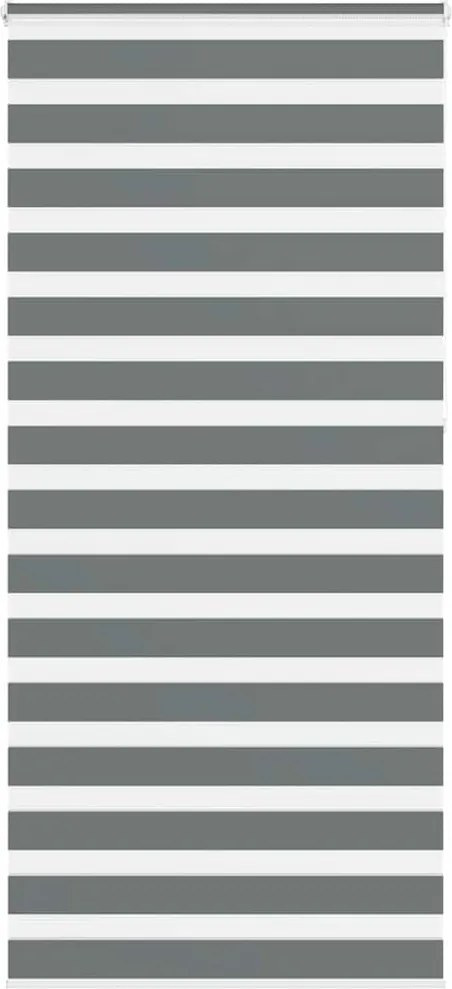 vidaXL Jaluzea tip zebra gri închis lățime țesătură 105,9 cm poliester