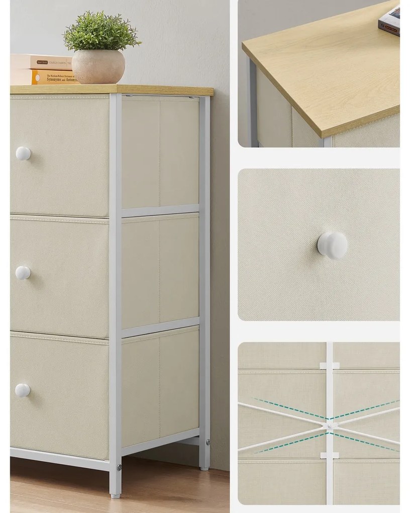 Comoda E1033 WT, 80 cm, L