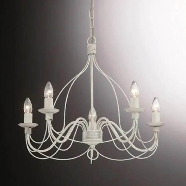 Candelabru clasic modelat si pictat manual CORTE SP5 BIANCO