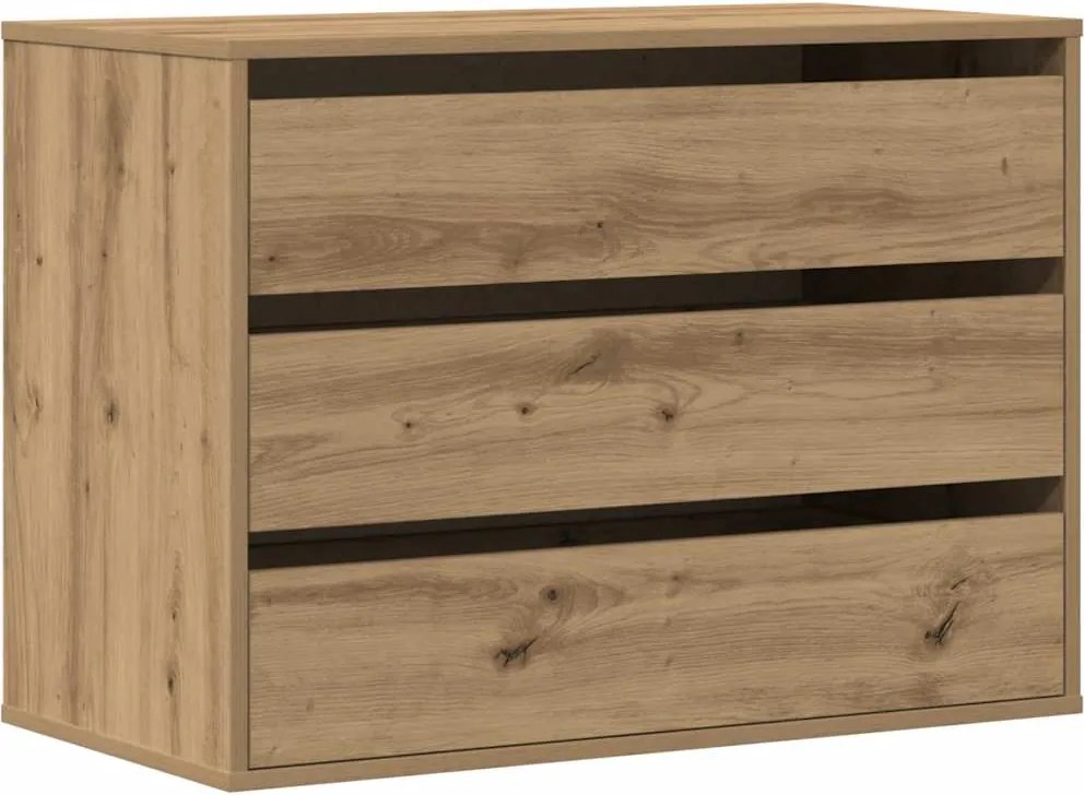 vidaXL Dulap colț sertare stejar artizanal 80x41x58 cm lemn prelucrat