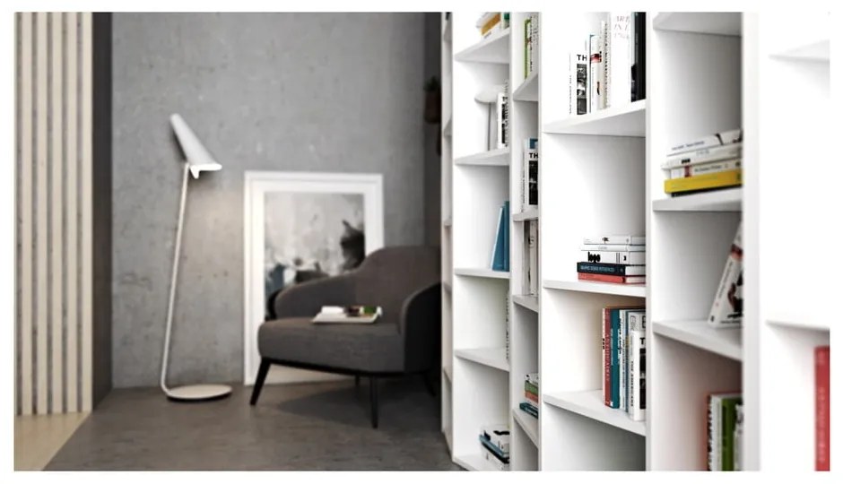 Bibliotecă albă 182x224 cm Valsa – TemaHome