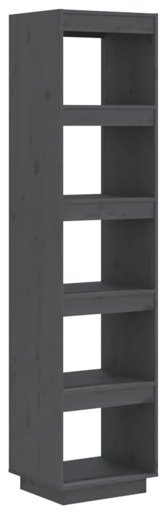 810856 vidaXL Bibliotecă/Separator cameră gri 40x35x167 cm lemn masiv de pin