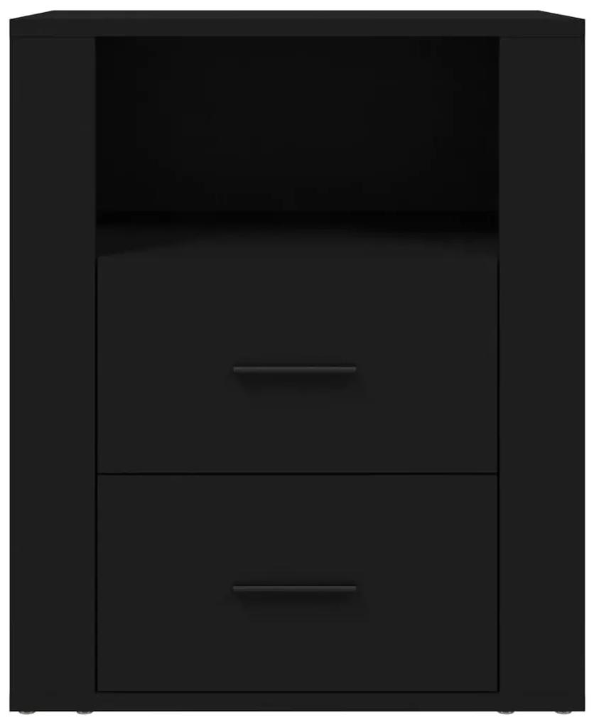 Noptiera, negru, 50x36x60 cm, lemn prelucrat 1, Negru