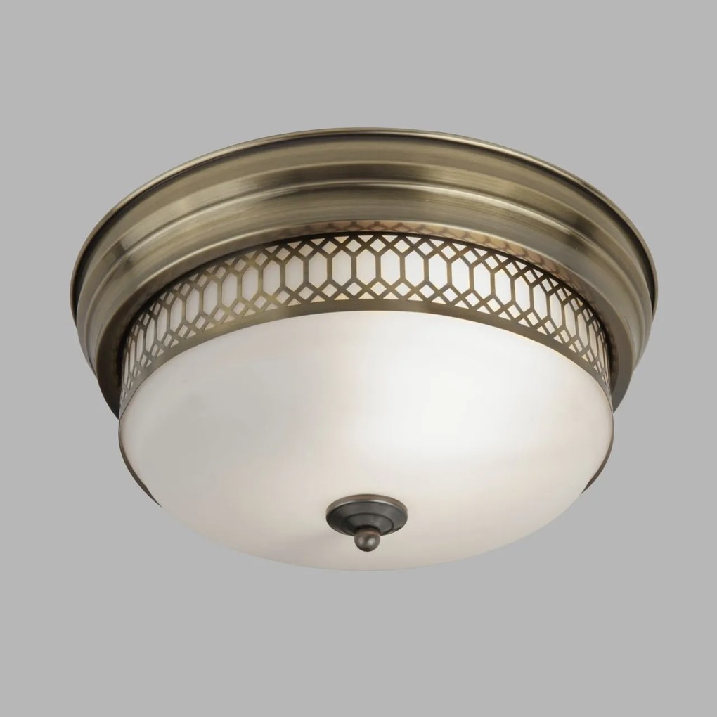 Plafoniera pentru baie IP44 35cm Edinburgh alama antic 4132-2AB SRT
