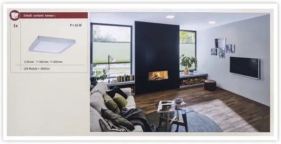 Plafonieră LED/22W ABIA 230V crom mat Paulmann 71024