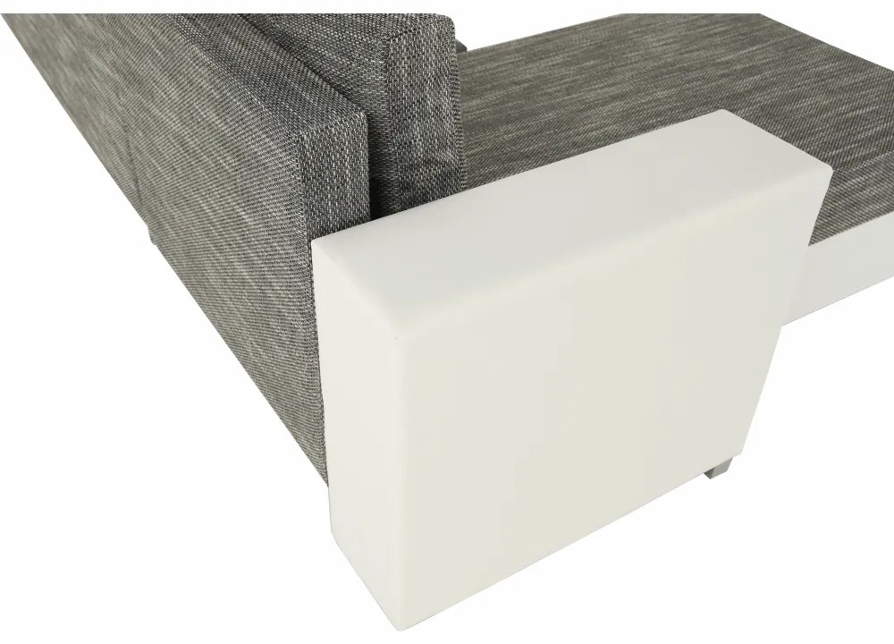 Colţar reversibil, alb/gri maroniu, STILA
