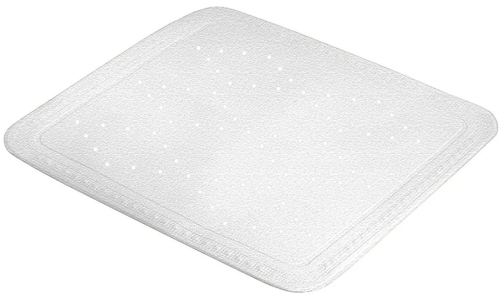 Covoras antiderapant pentru dus cu ventuze Arosa alb 55/55 cm